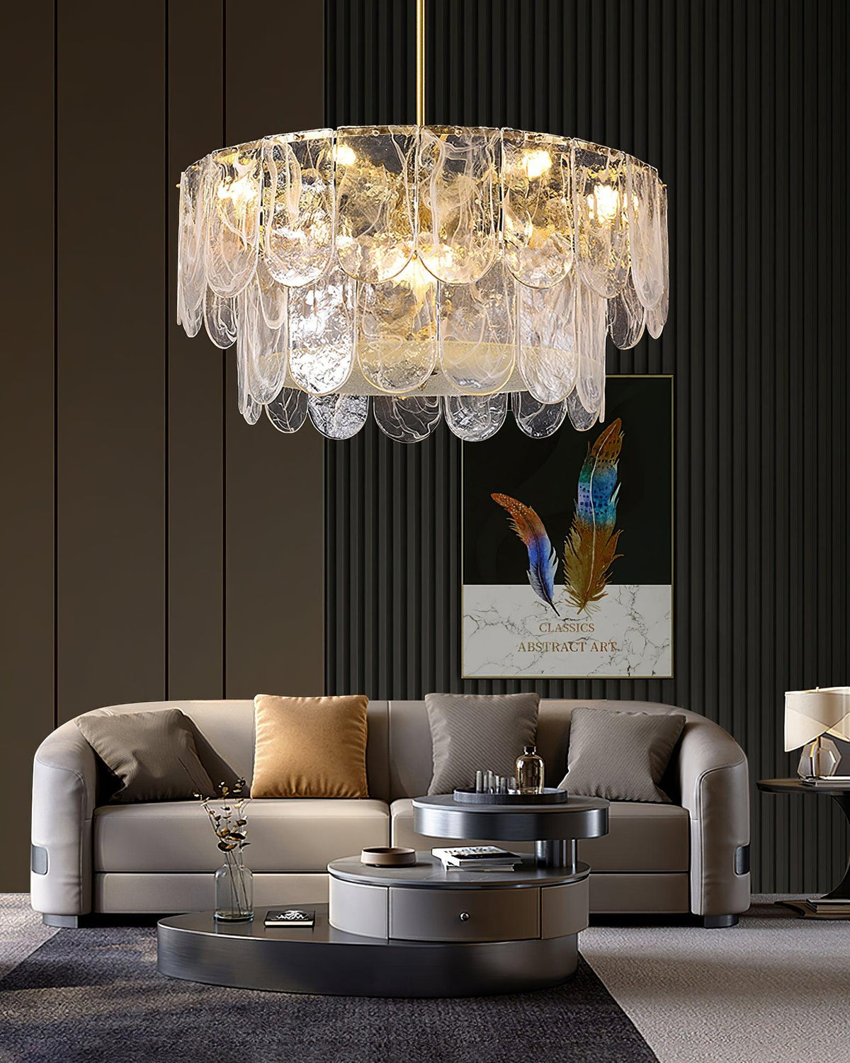 Myrenera Glass Chandelier-Moonnatur