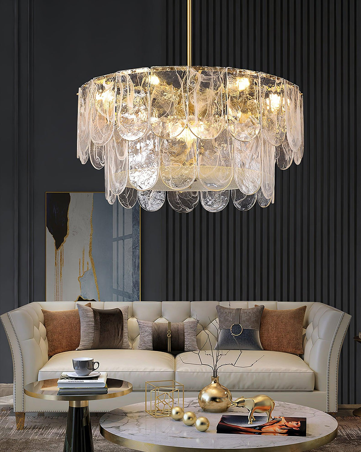 Myrenera Glass Chandelier-Moonnatur