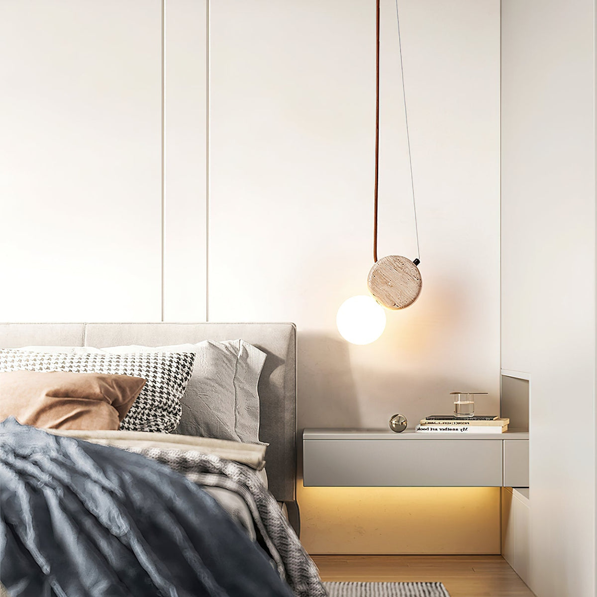 Morrelelia Travertine Pendant Light-Moonnatur