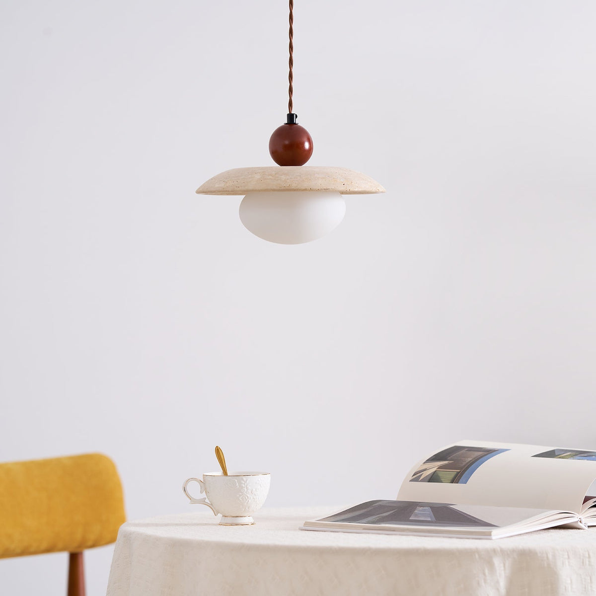 Whitencove Travertine Pendant Light-Moonnatur