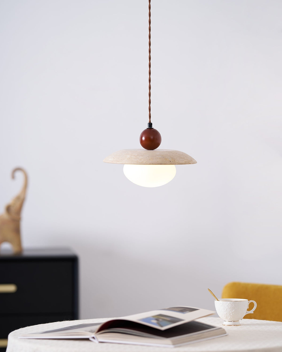 Whitencove Travertine Pendant Light-Moonnatur
