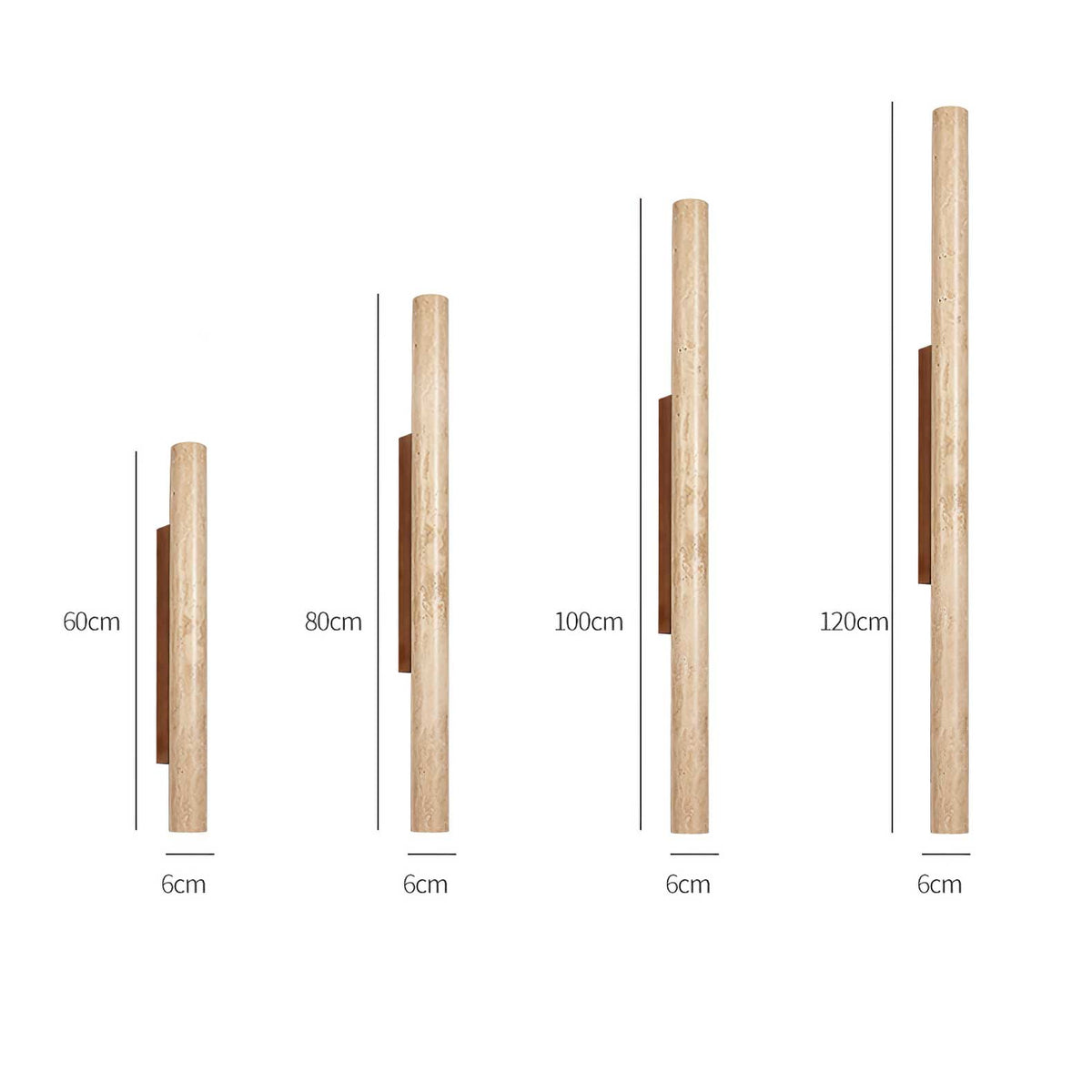 Hadrenvale Travertine Wall Light-Moonnatur