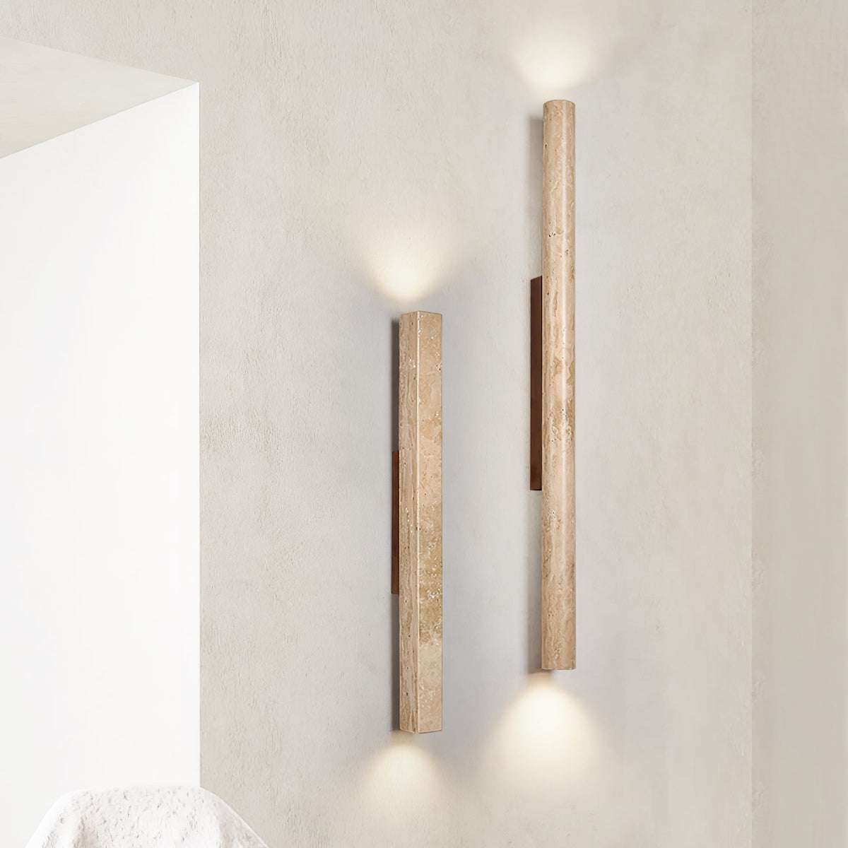 Hadrenvale Travertine Wall Light-Moonnatur