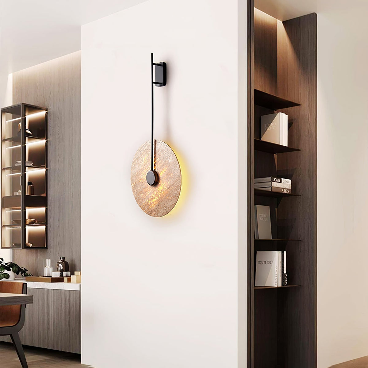 Ainsheath Travertine Wall Light-Moonnatur