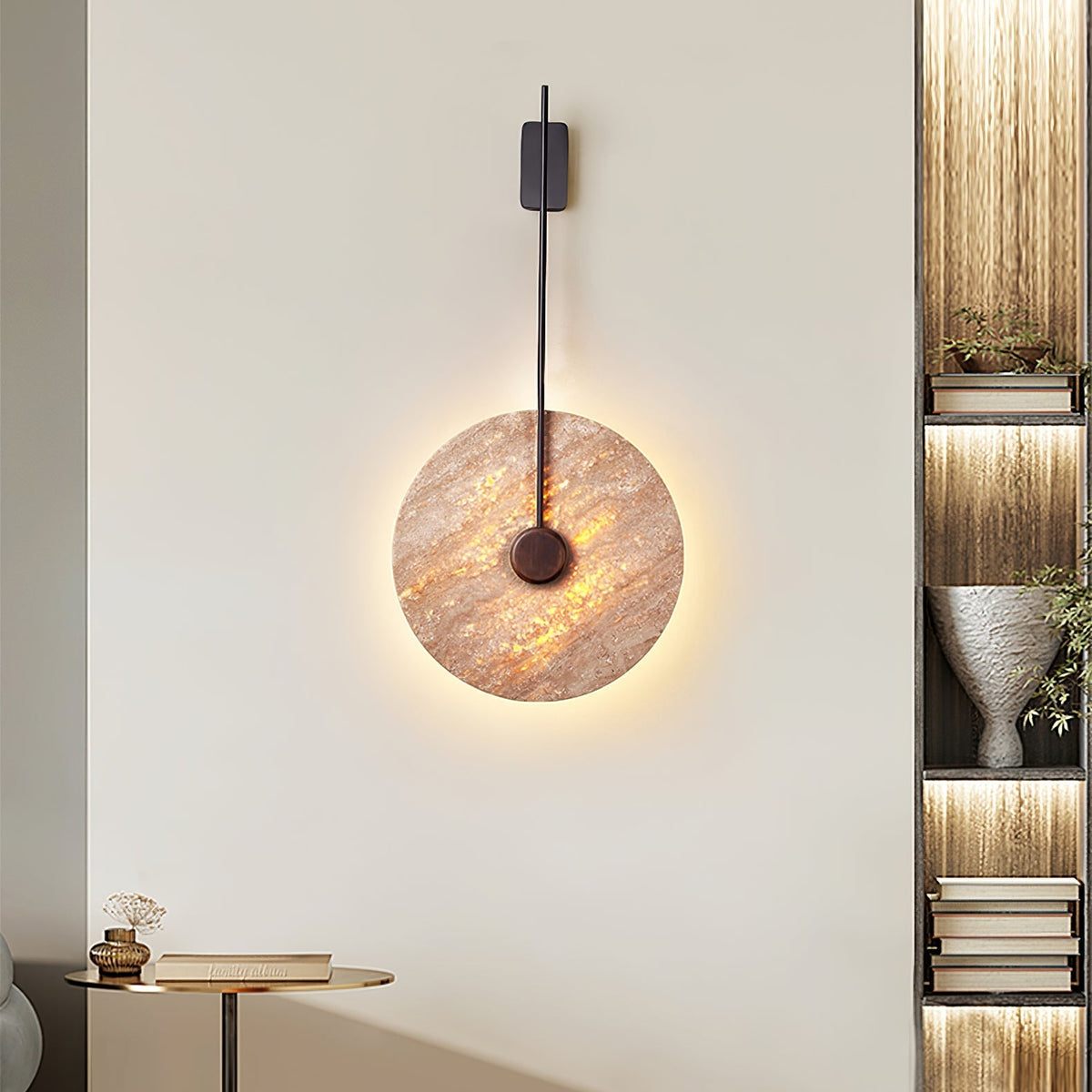Ainsheath Travertine Wall Light-Moonnatur