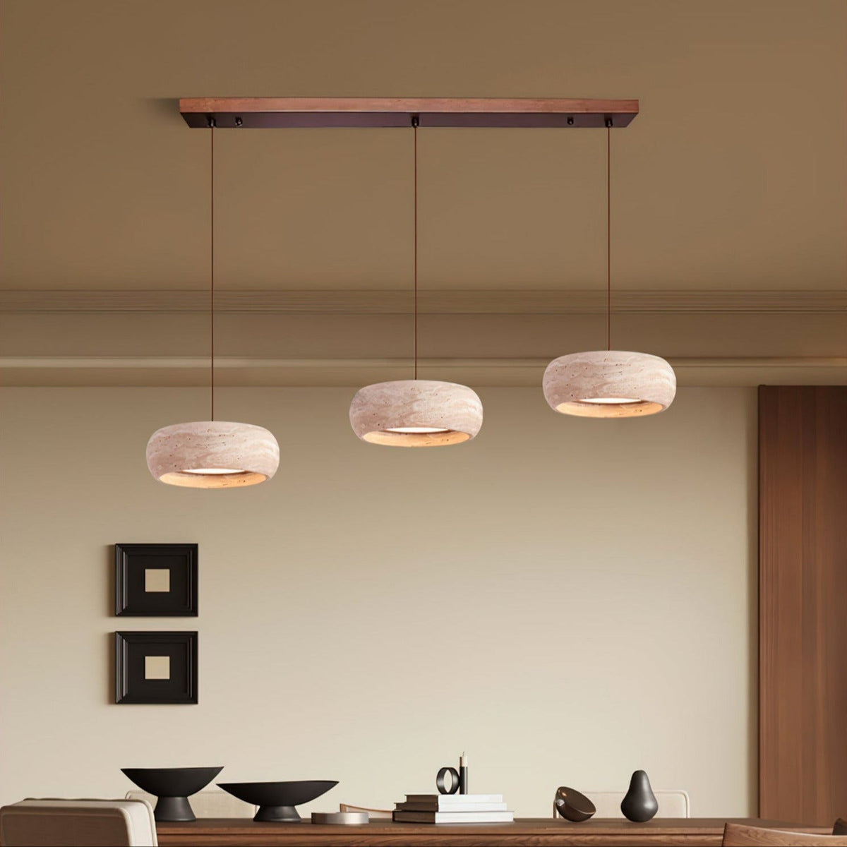 Cindelina Travertine Pendant Light-Moonnatur