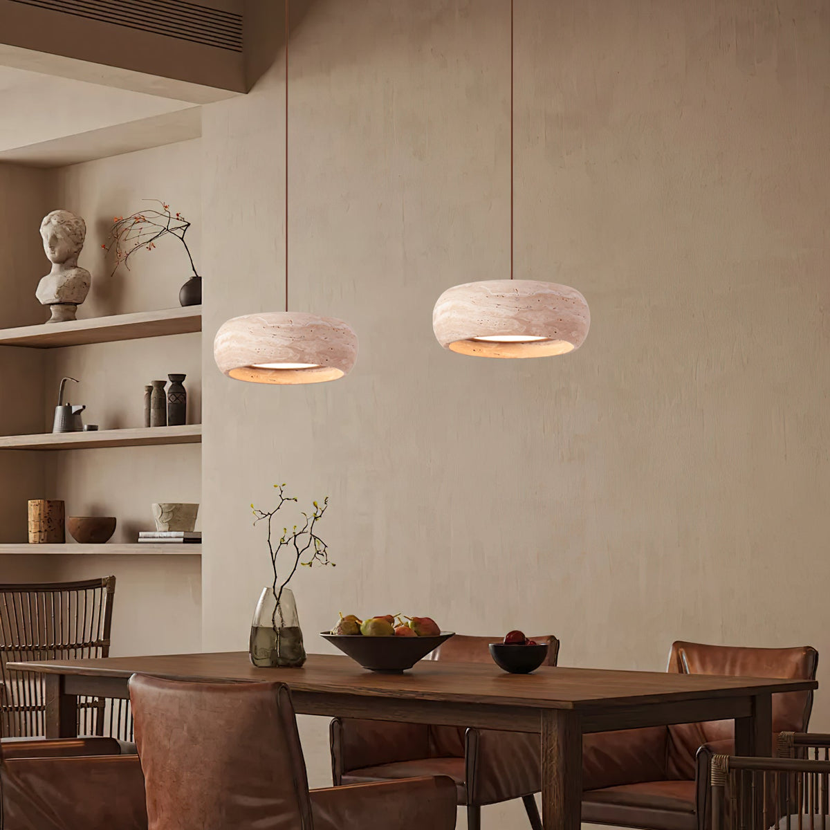 Fendelhill Travertine Pendant Light-Moonnatur