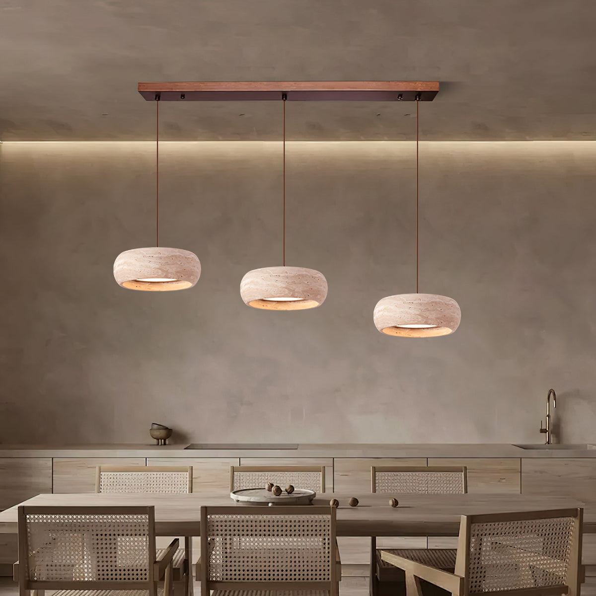 Fendelhill Travertine Pendant Light-Moonnatur
