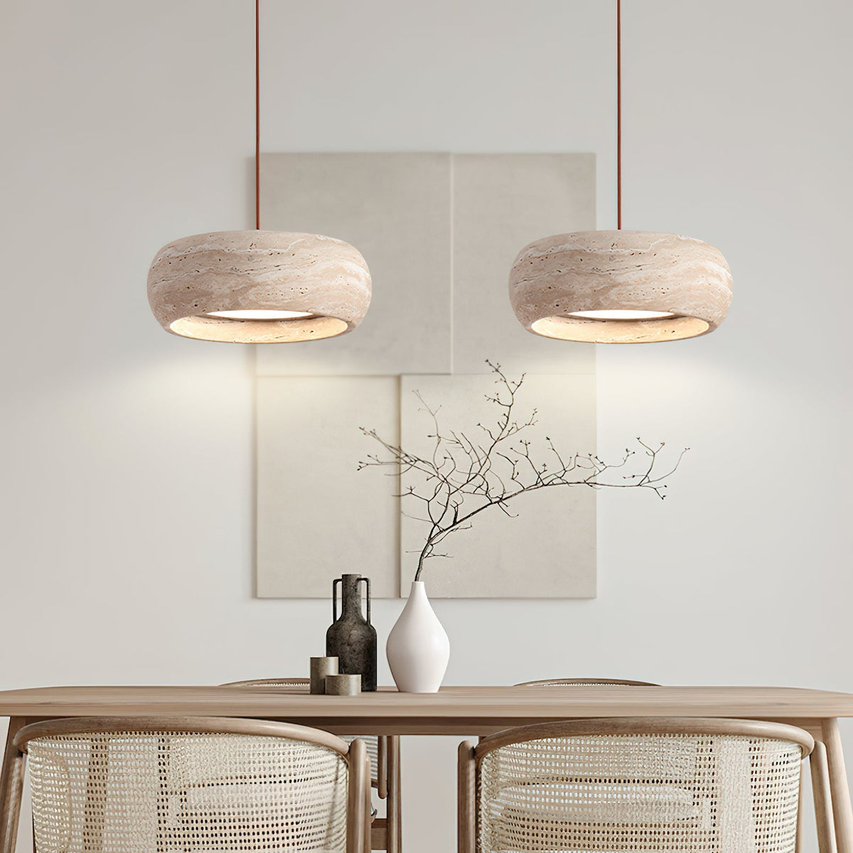 Fendelhill Travertine Pendant Light-Moonnatur