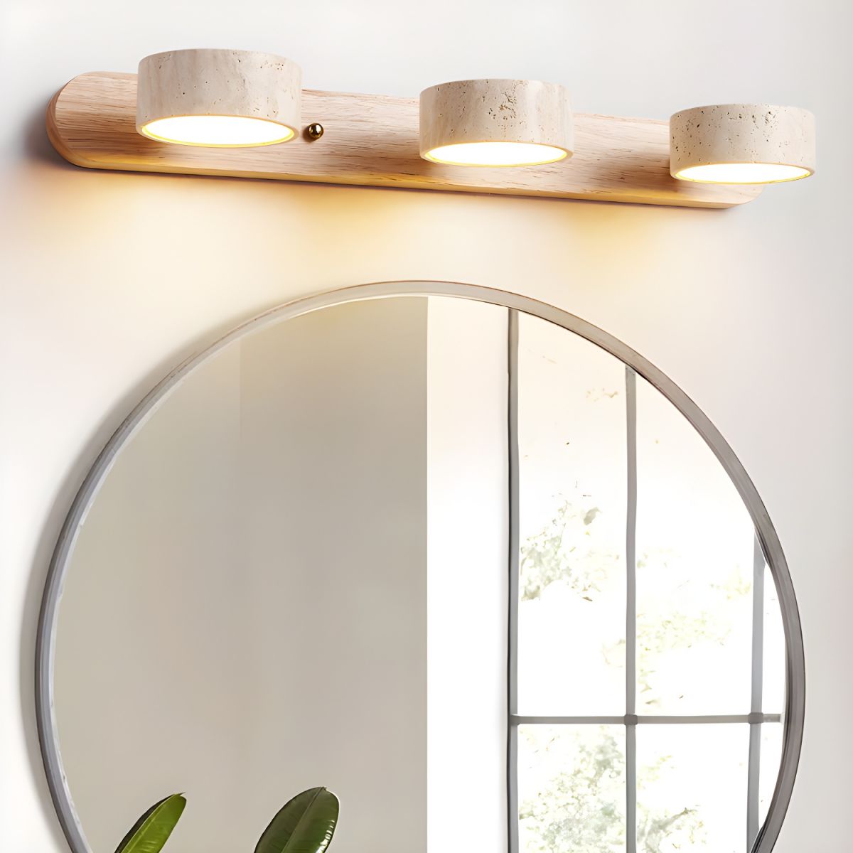 Ainswyn Travertine Wall Light-Moonnatur