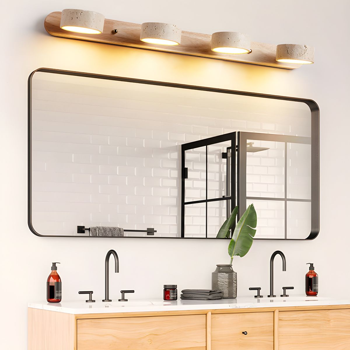 Ainswyn Travertine Wall Light-Moonnatur