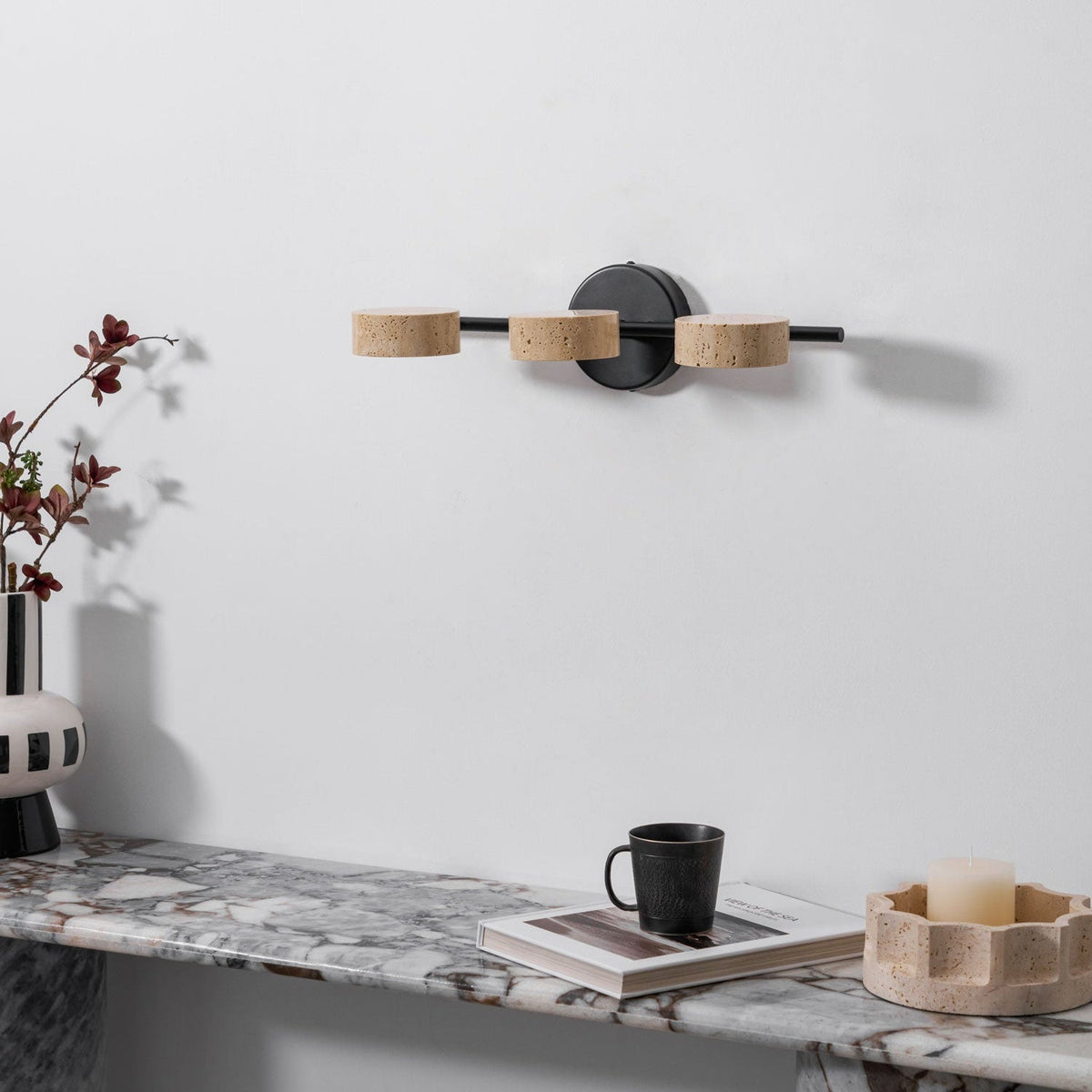 Yardendale Travertine Wall Light-Moonnatur
