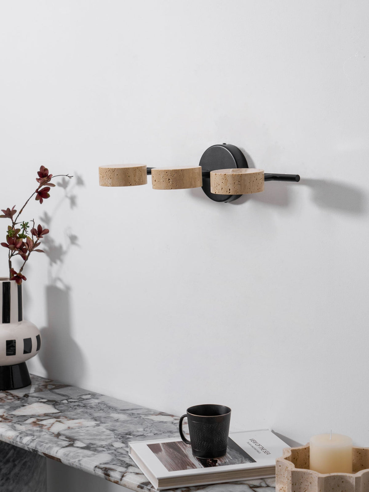 Yardendale Travertine Wall Light-Moonnatur