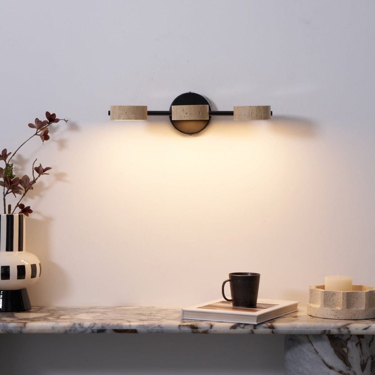 Yardendale Travertine Wall Light-Moonnatur