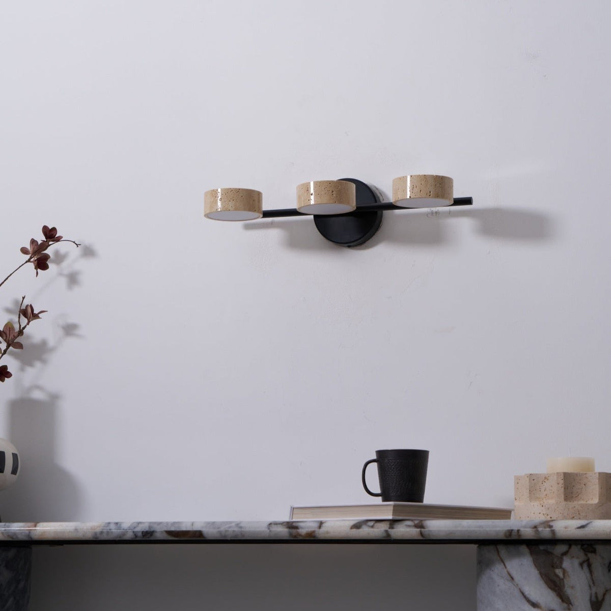 Yardendale Travertine Wall Light-Moonnatur