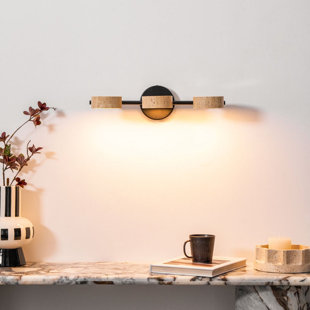 Yardendale Travertine Wall Light-Moonnatur