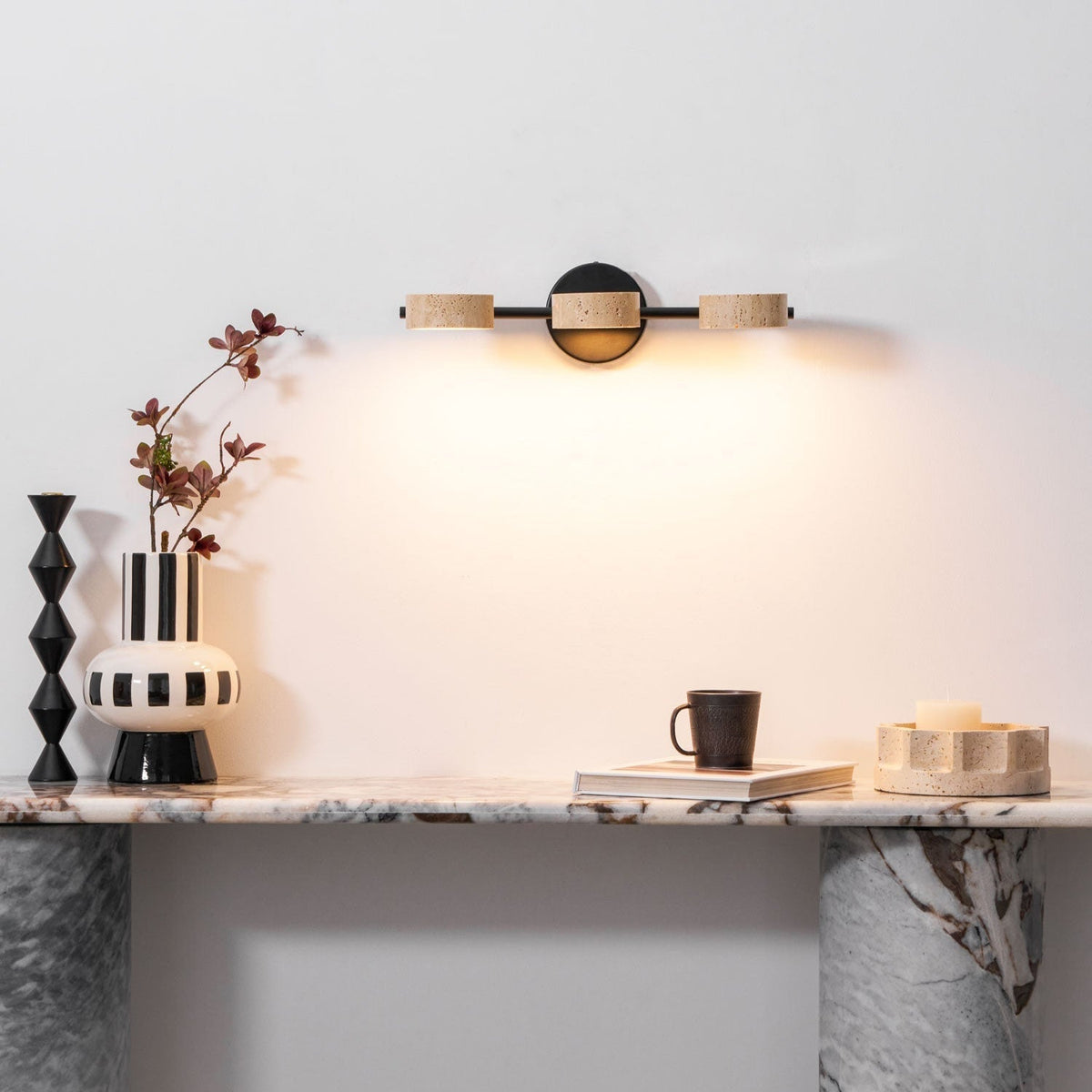 Yardendale Travertine Wall Light-Moonnatur