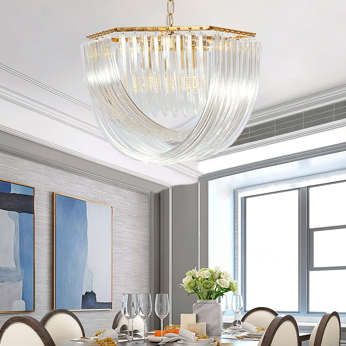 Havrina Glass Chandelier-Moonnatur