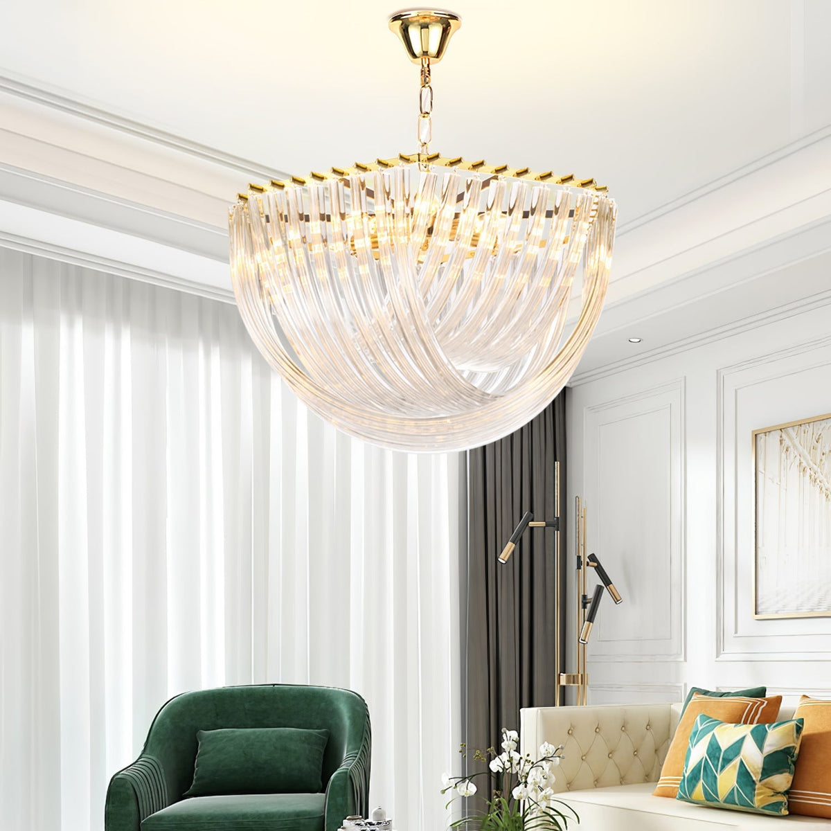 Havrina Glass Chandelier-Moonnatur