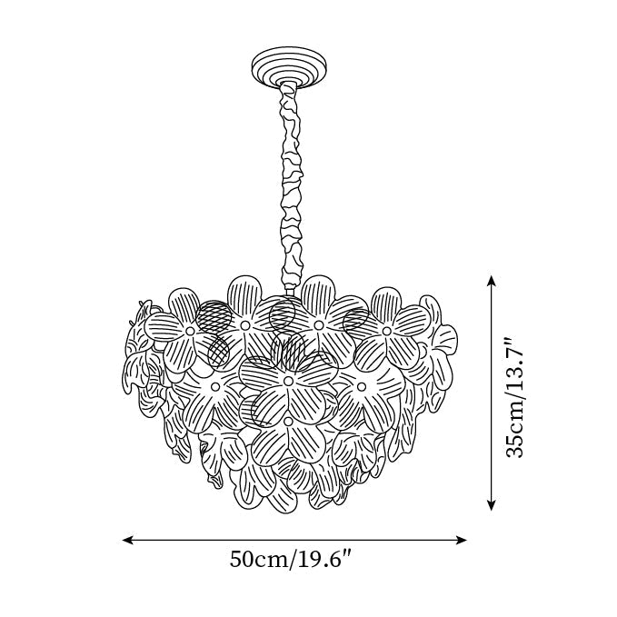 Fendeleris Glass Chandelier-Moonnatur