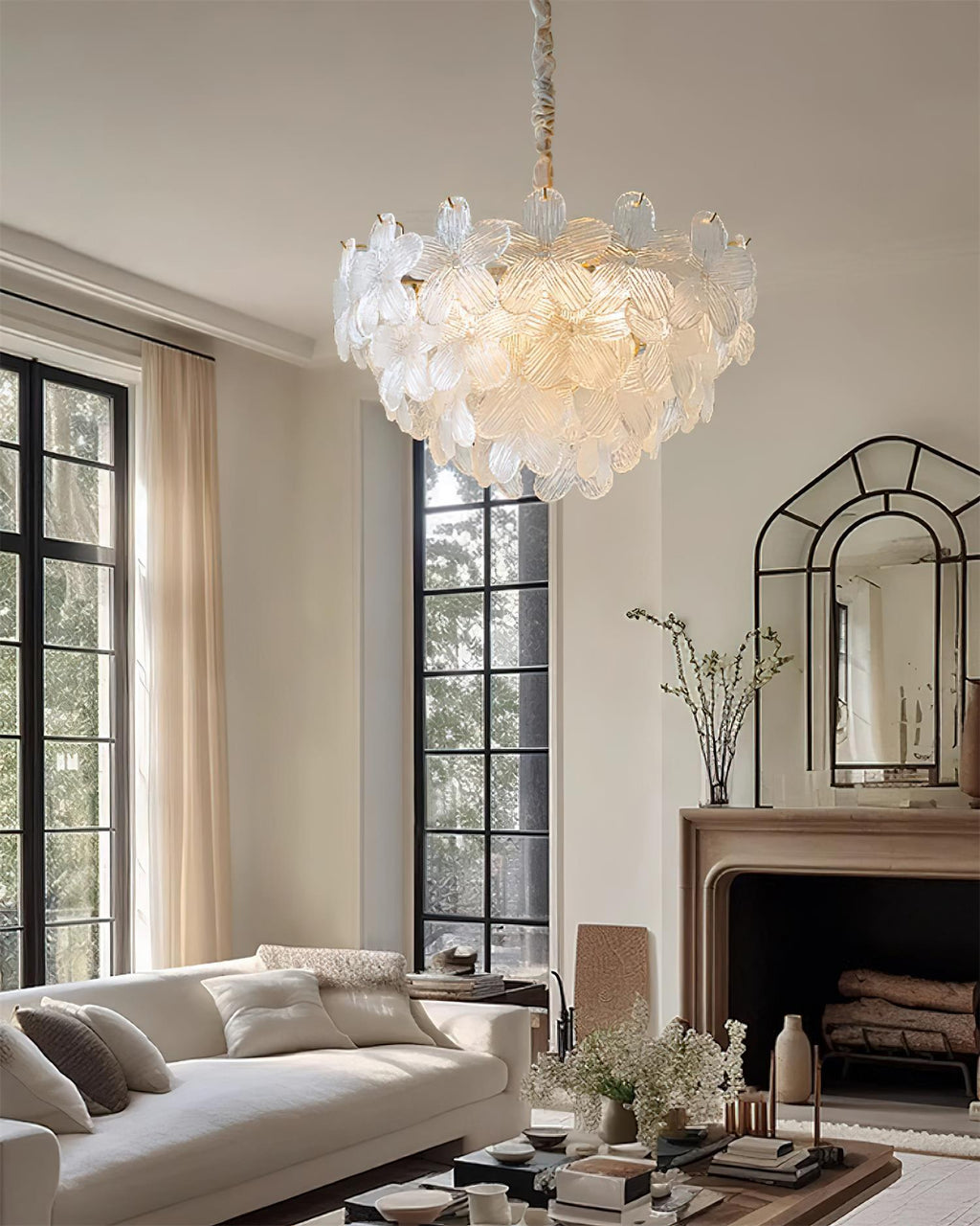 Fendeleris Glass Chandelier-Moonnatur