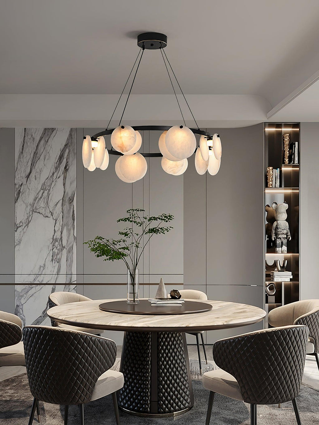 Wenrelmoss Alabaster Chandelier-Moonnatur