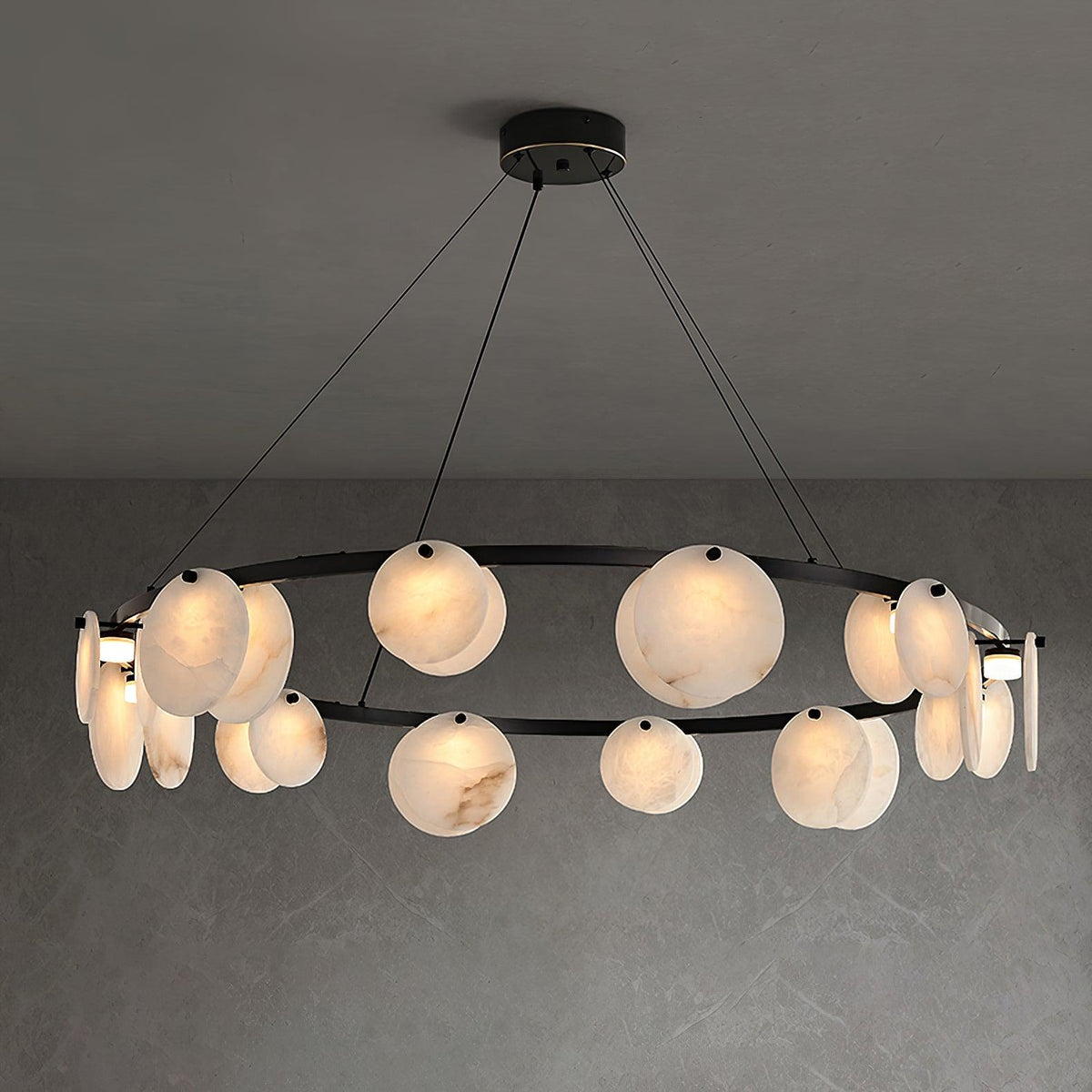 Wenrelmoss Alabaster Chandelier-Moonnatur