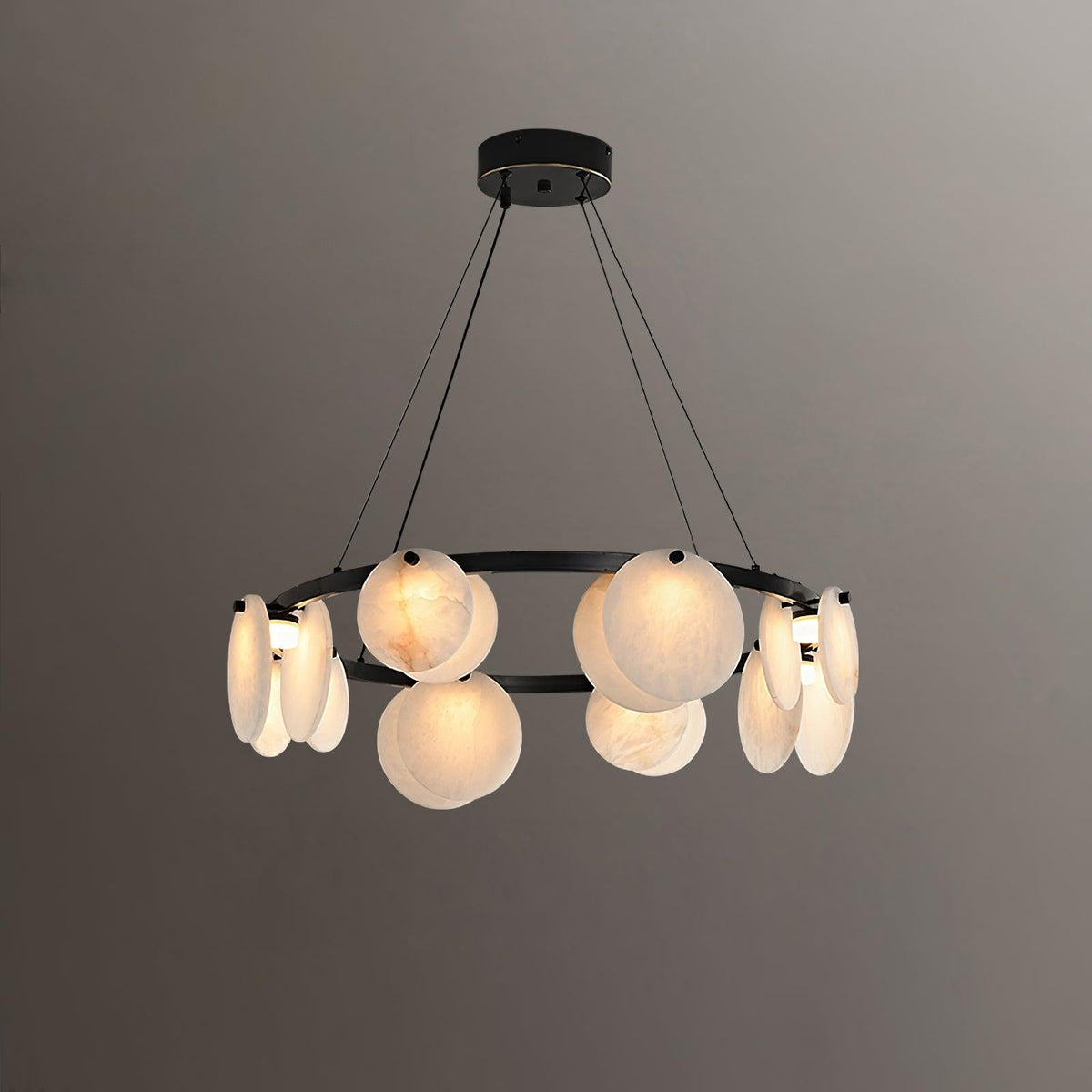 Wenrelmoss Alabaster Chandelier-Moonnatur
