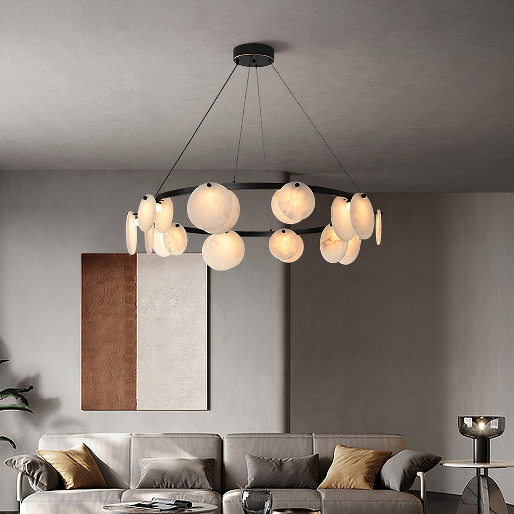 Wenrelmoss Alabaster Chandelier-Moonnatur