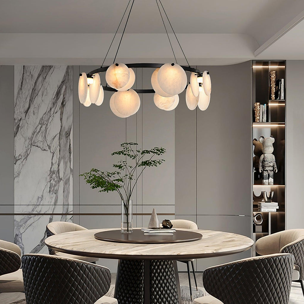 Wenrelmoss Alabaster Chandelier-Moonnatur