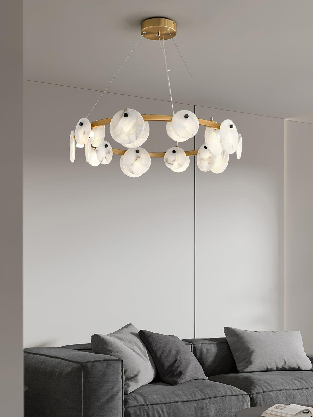 Wenrelmoss Alabaster Chandelier-Moonnatur