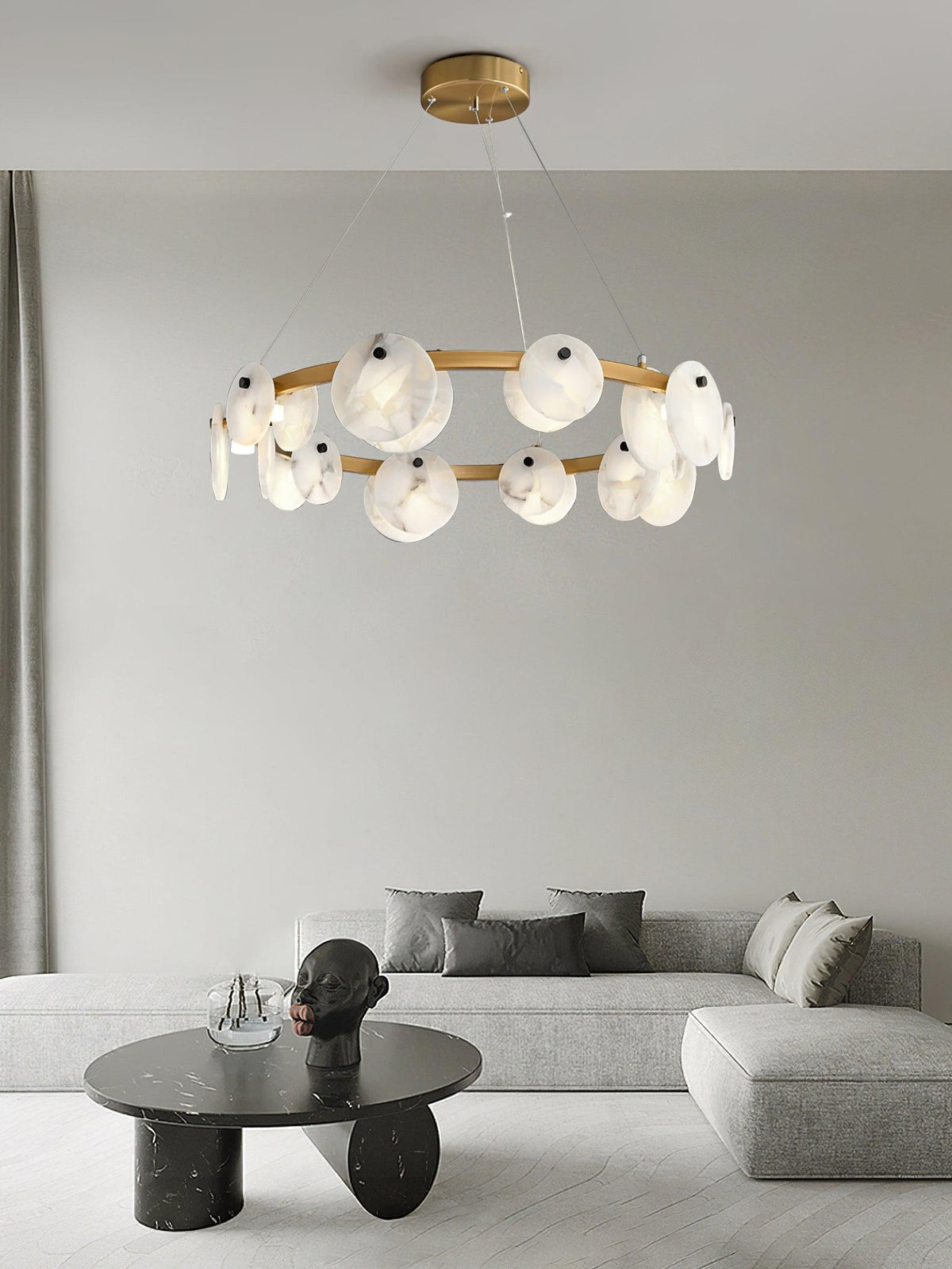Wenrelmoss Alabaster Chandelier-Moonnatur