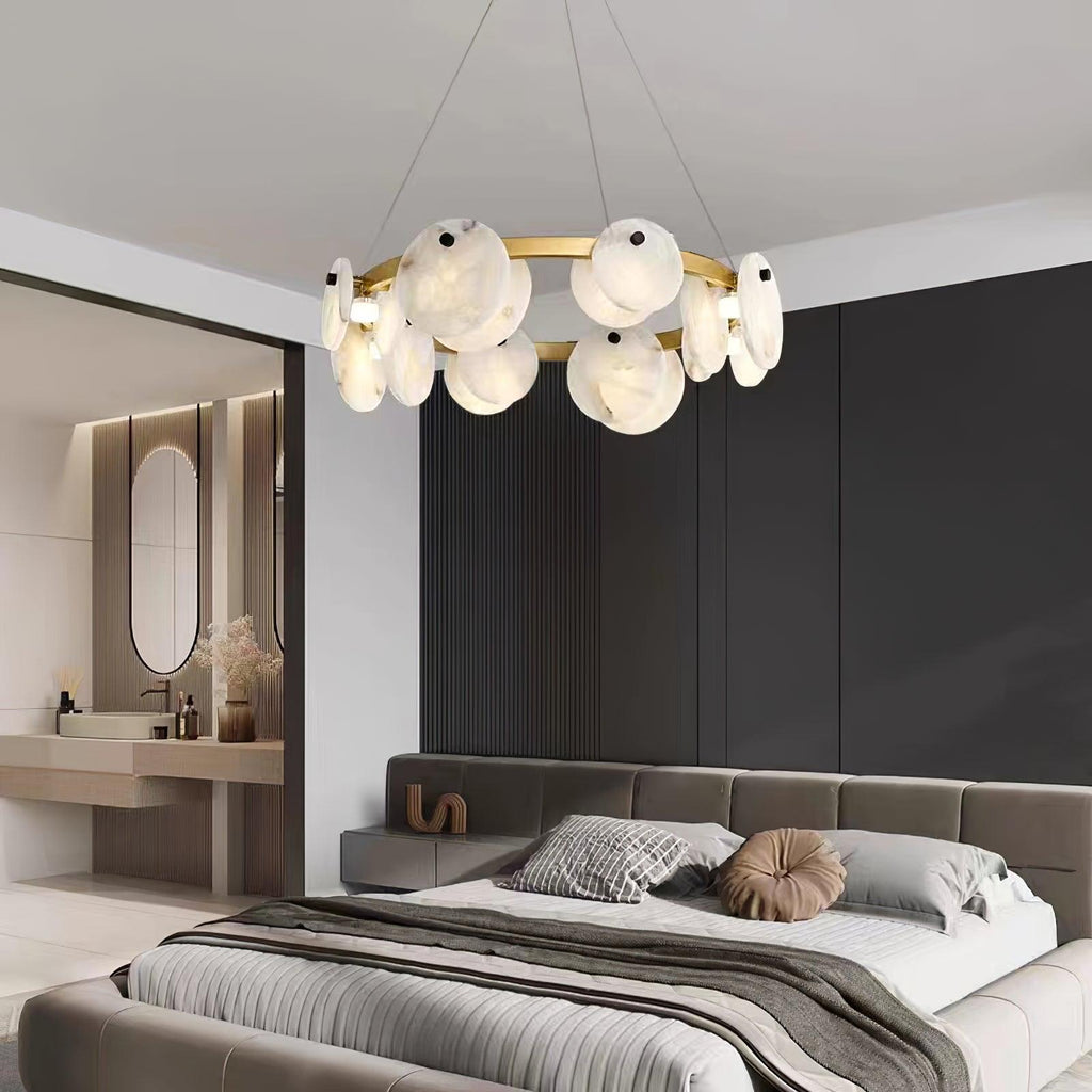 Wenrelmoss Alabaster Chandelier-Moonnatur