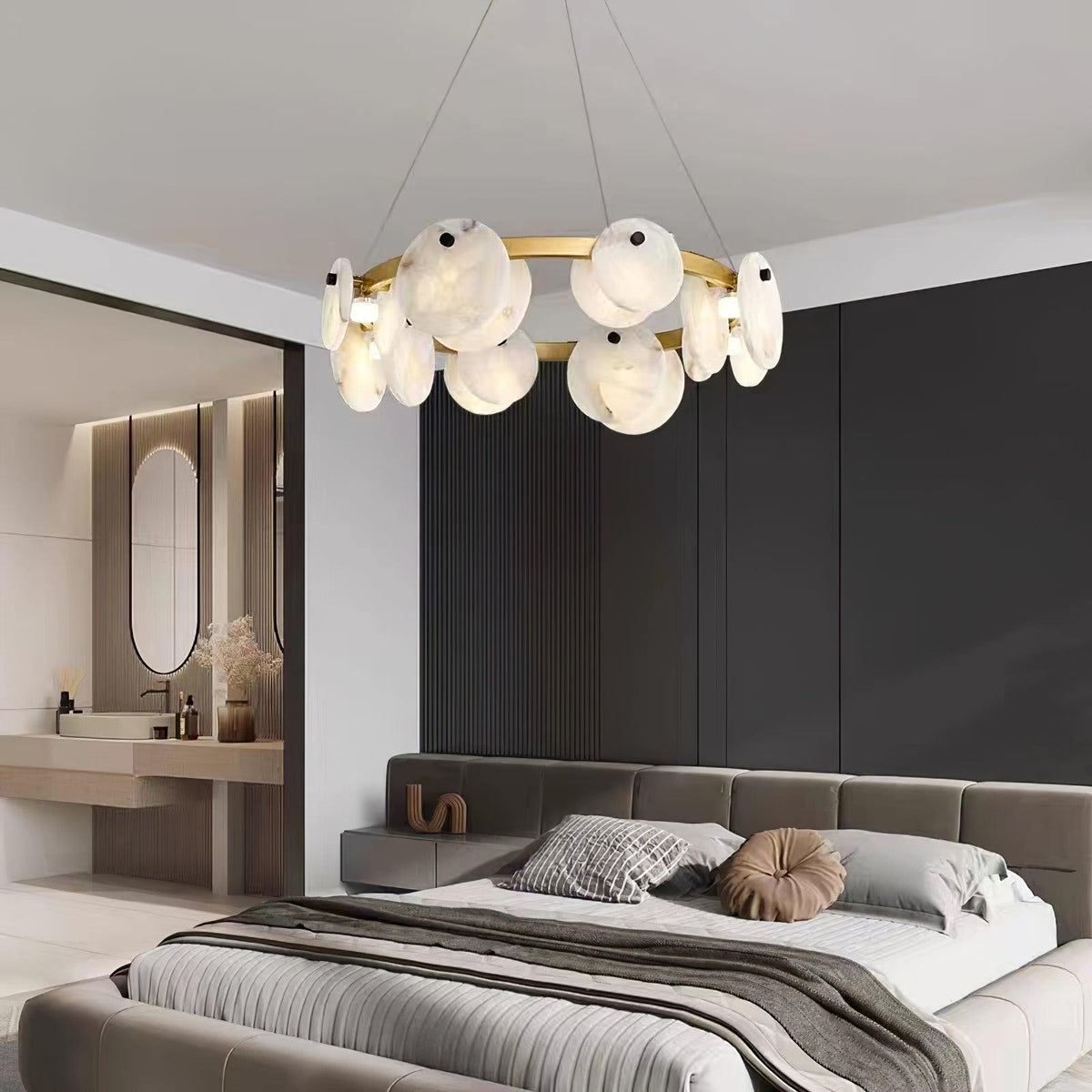 Wenrelmoss Alabaster Chandelier-Moonnatur