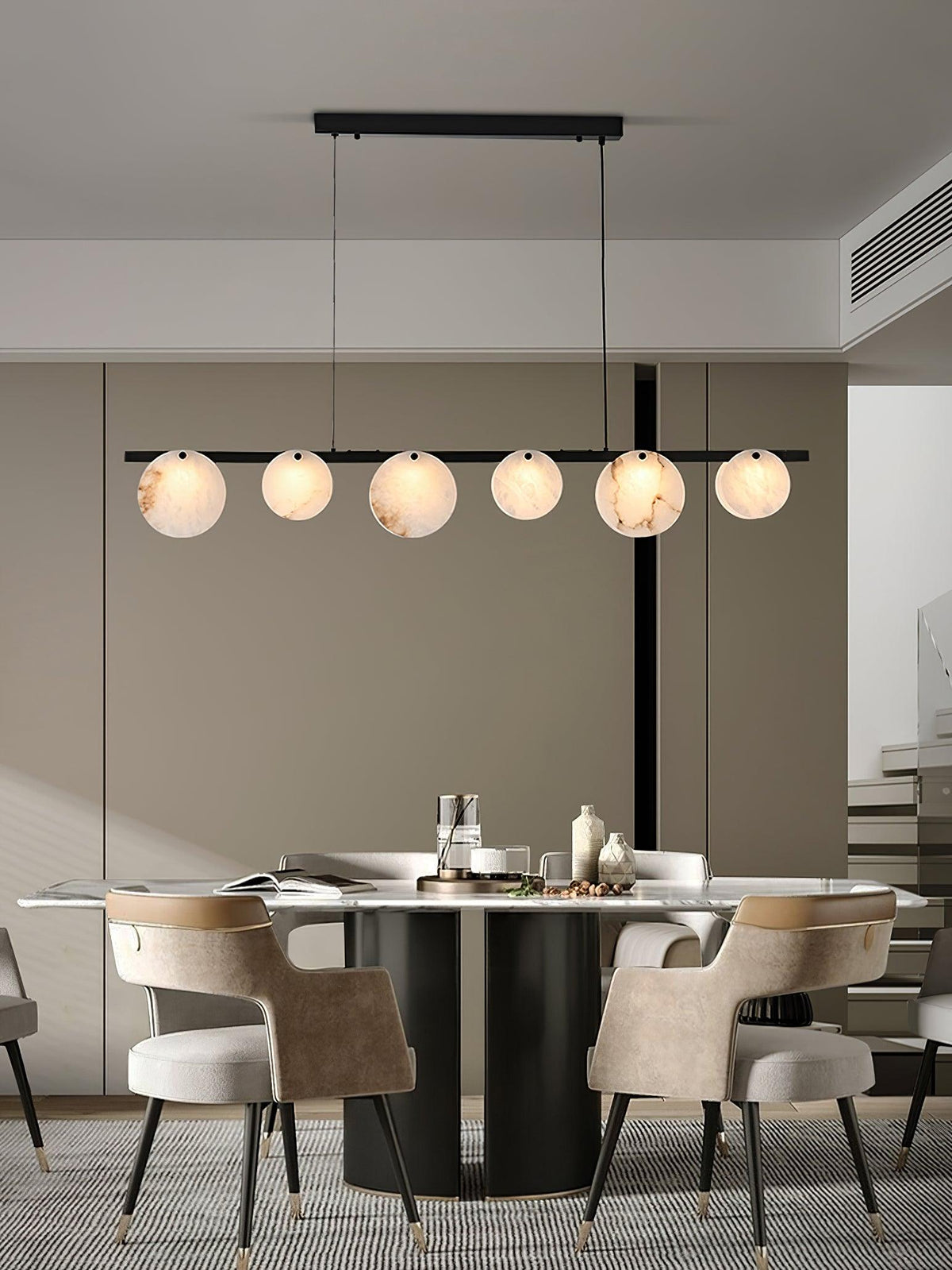 Barrowden Alabaster Pendant Light-Moonnatur