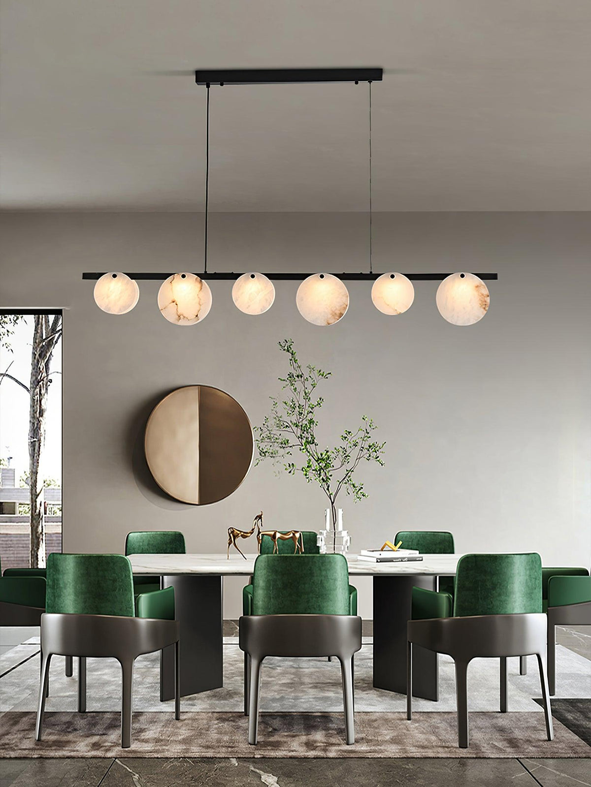 Barrowden Alabaster Pendant Light-Moonnatur