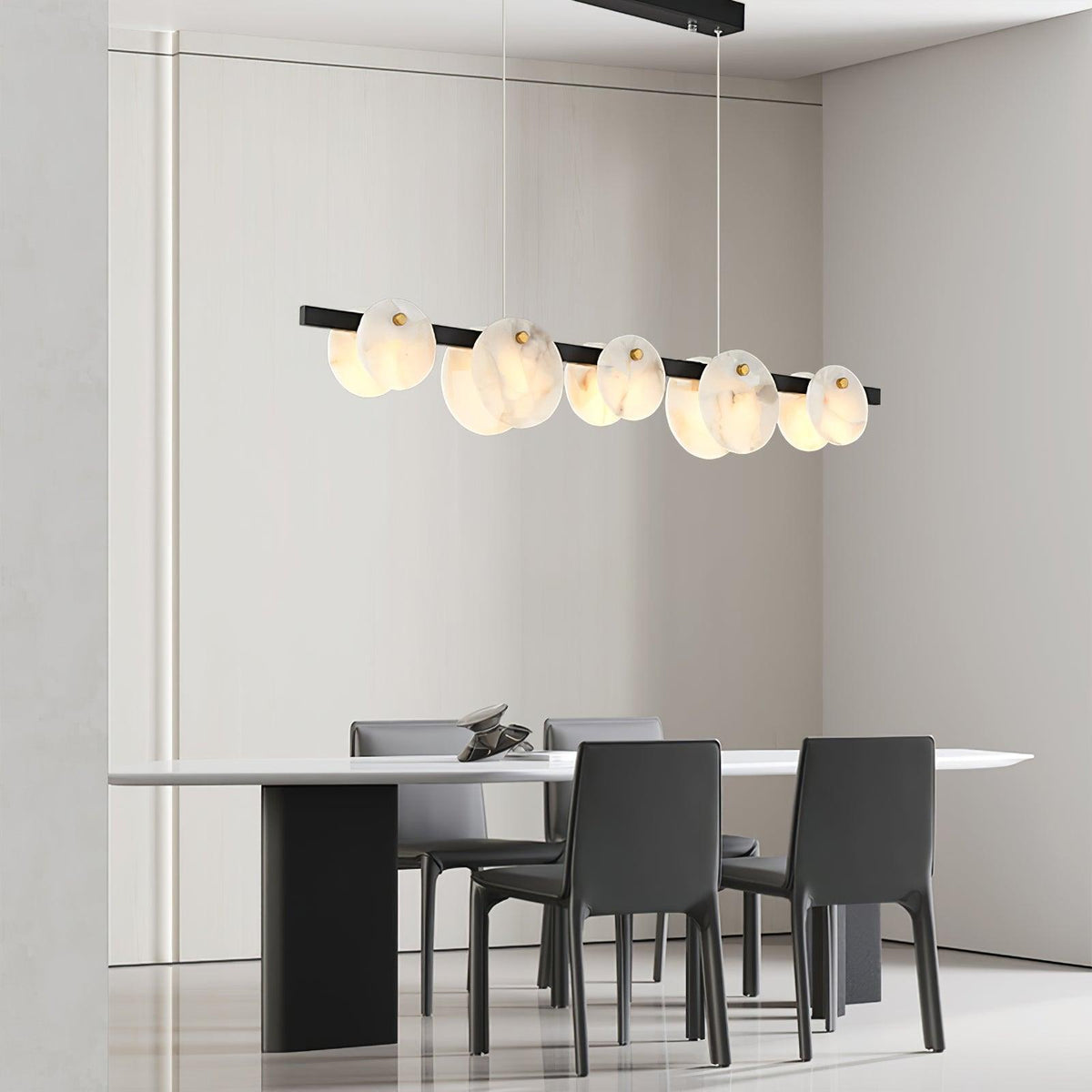 Barrowden Alabaster Pendant Light-Moonnatur