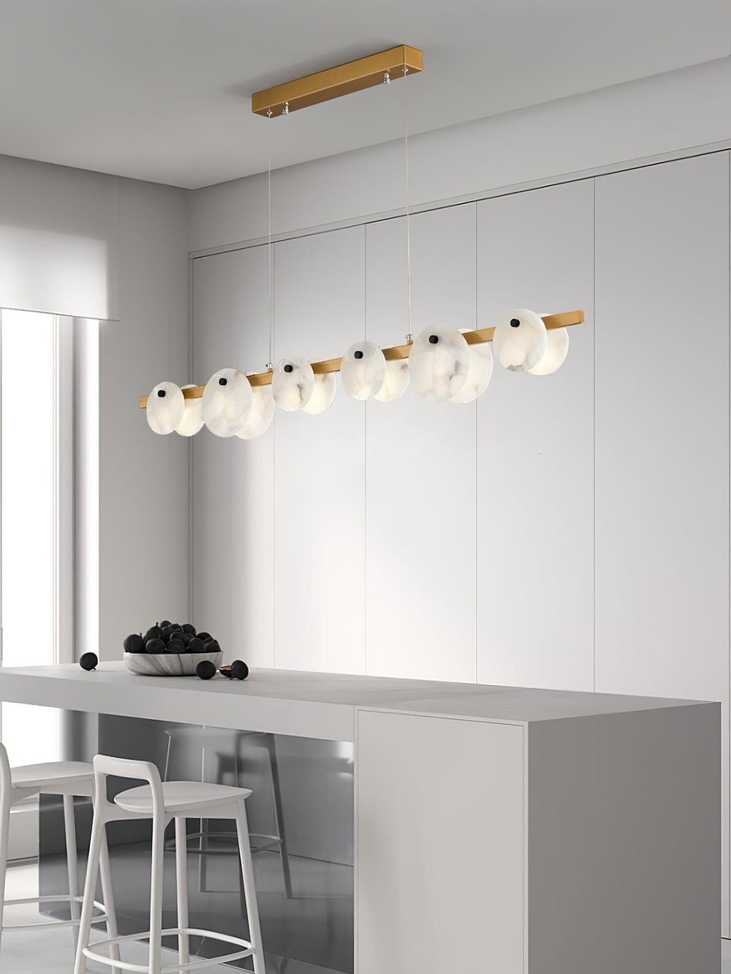 Barrowden Alabaster Pendant Light-Moonnatur
