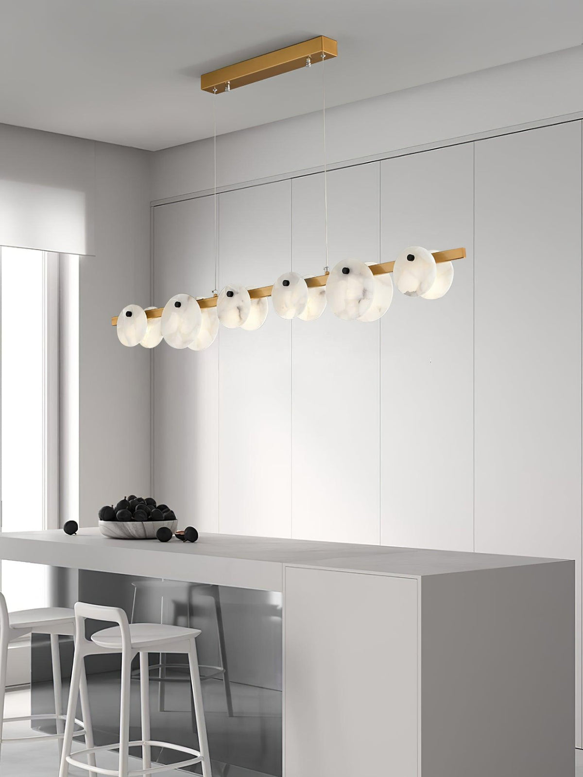 Barrowden Alabaster Pendant Light-Moonnatur