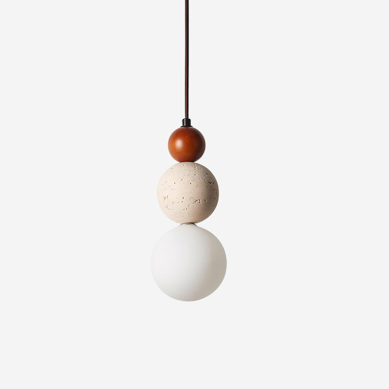 Ainsgrove Travertine Pendant Light-Moonnatur