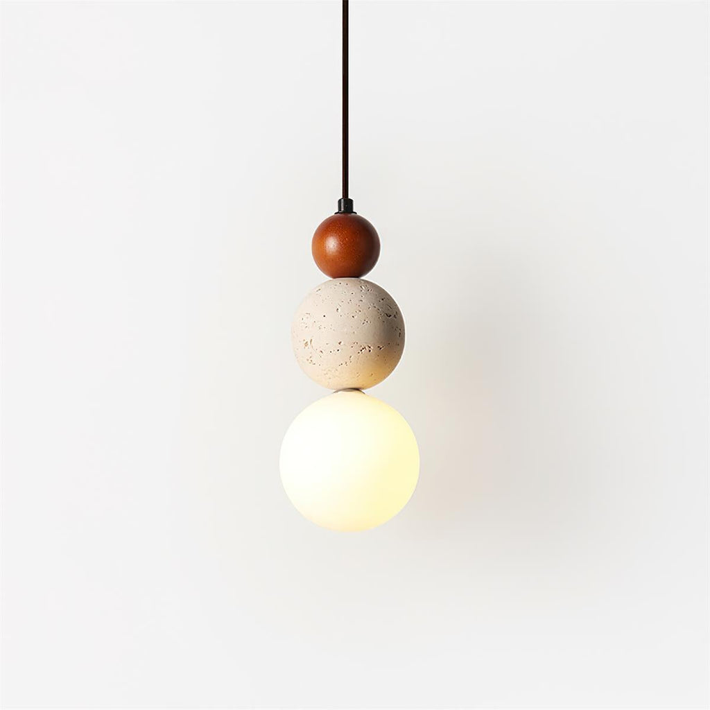 Ainsgrove Travertine Pendant Light-Moonnatur