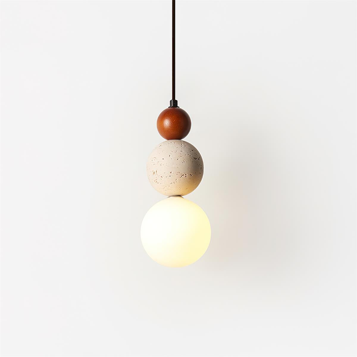 Ainsgrove Travertine Pendant Light-Moonnatur