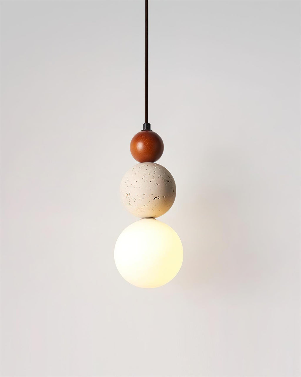 Ainsgrove Travertine Pendant Light-Moonnatur