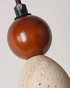 Ainsgrove Travertine Pendant Light-Moonnatur