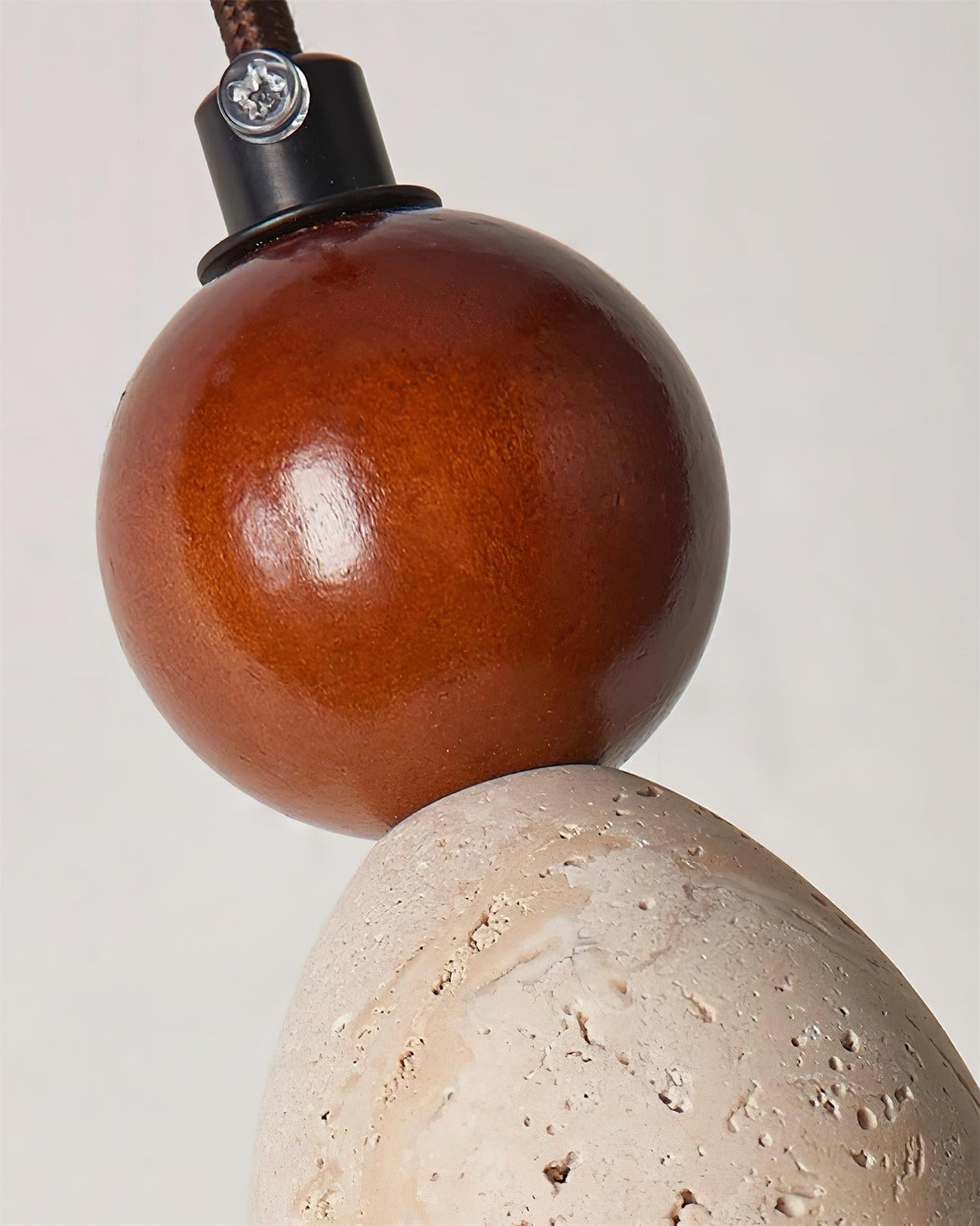 Ainsgrove Travertine Pendant Light-Moonnatur