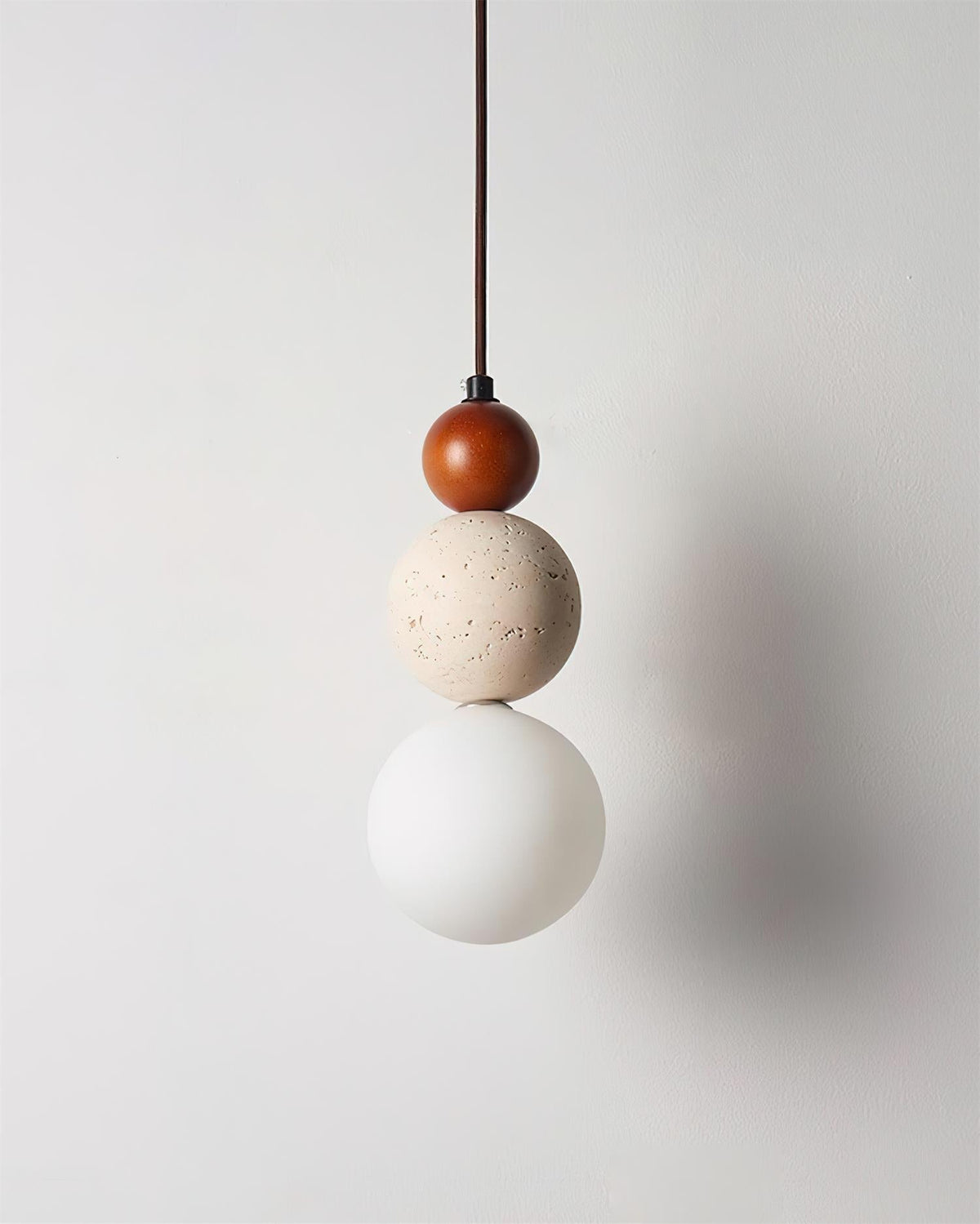 Ainsgrove Travertine Pendant Light-Moonnatur