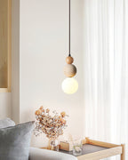 Ainsgrove Travertine Pendant Light-Moonnatur