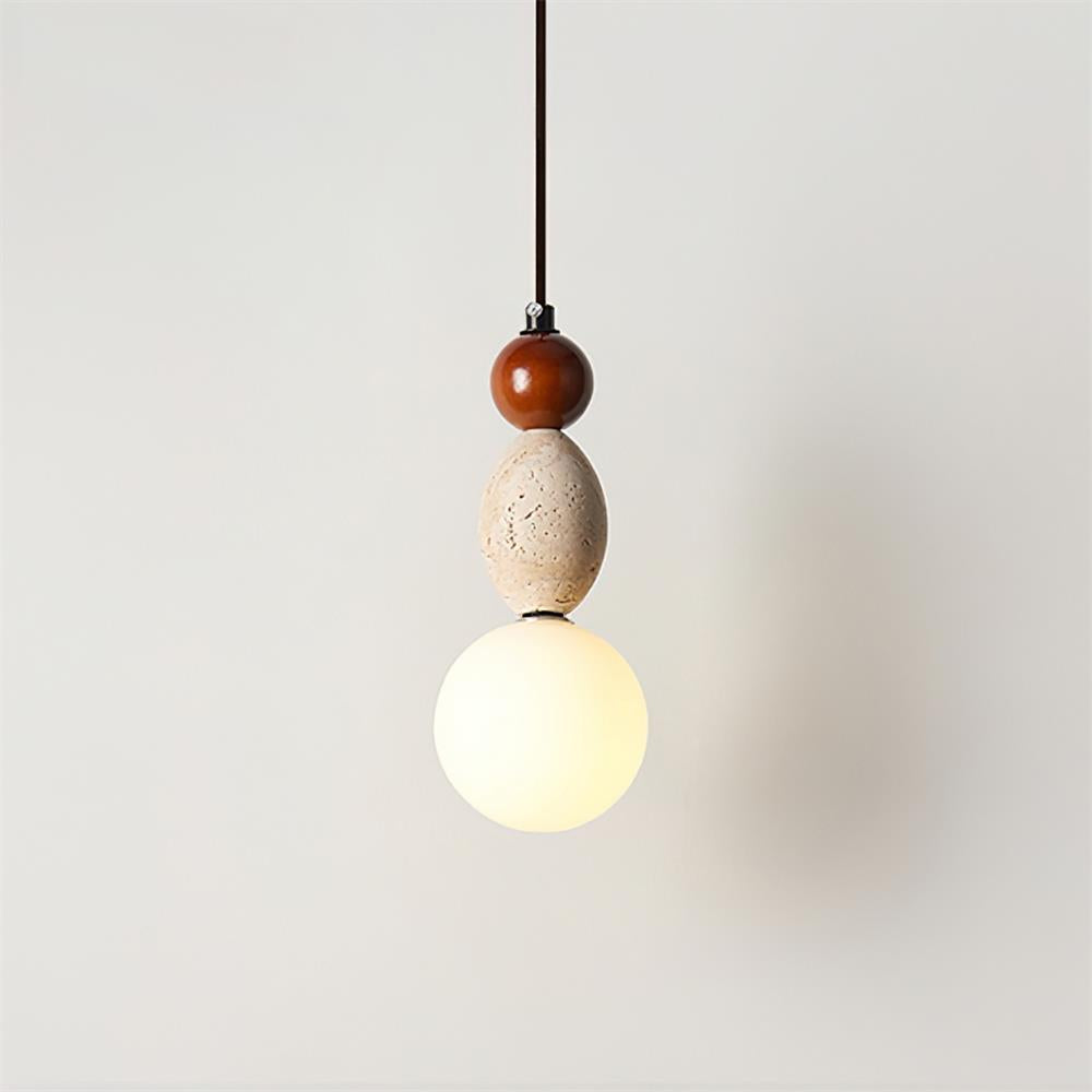 Ainsgrove Travertine Pendant Light-Moonnatur