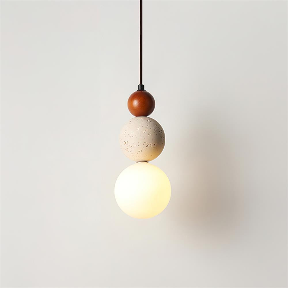 Ainsgrove Travertine Pendant Light-Moonnatur