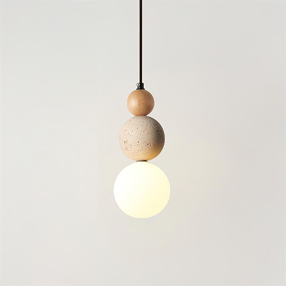 Ainsgrove Travertine Pendant Light-Moonnatur